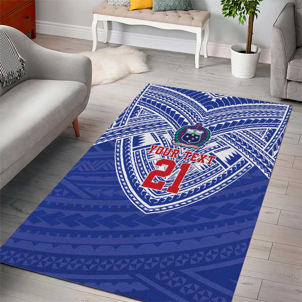 Manu Samoa Pacific Samoa Rugby Custom Area Rug Polynesian Pattern