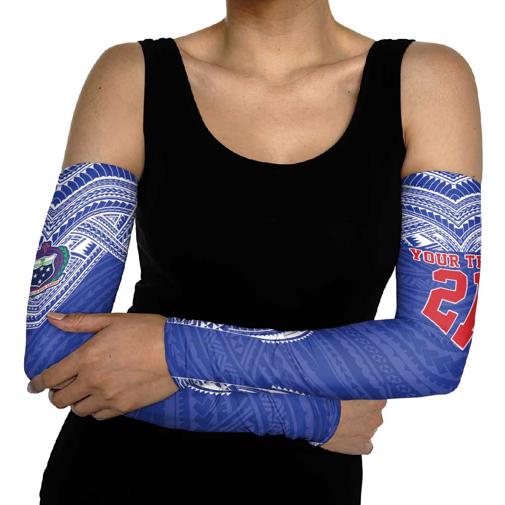 Manu Samoa Pacific Samoa Rugby Custom Arm Sleeves Polynesian Pattern - Polynesian Pride