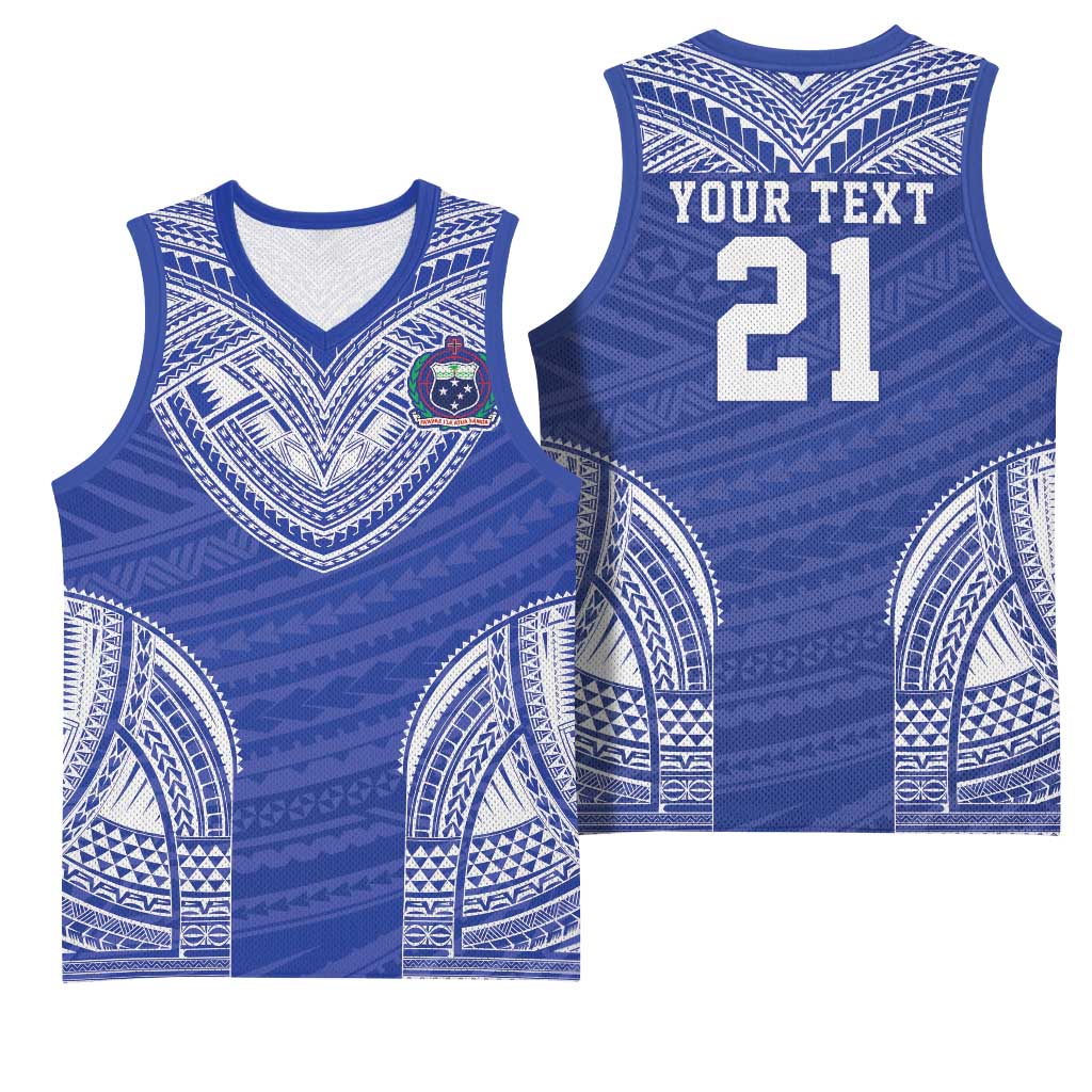 Manu Samoa Pacific Samoa Rugby Custom Basketball Jersey Polynesian Pattern LT9 - Polynesian Pride