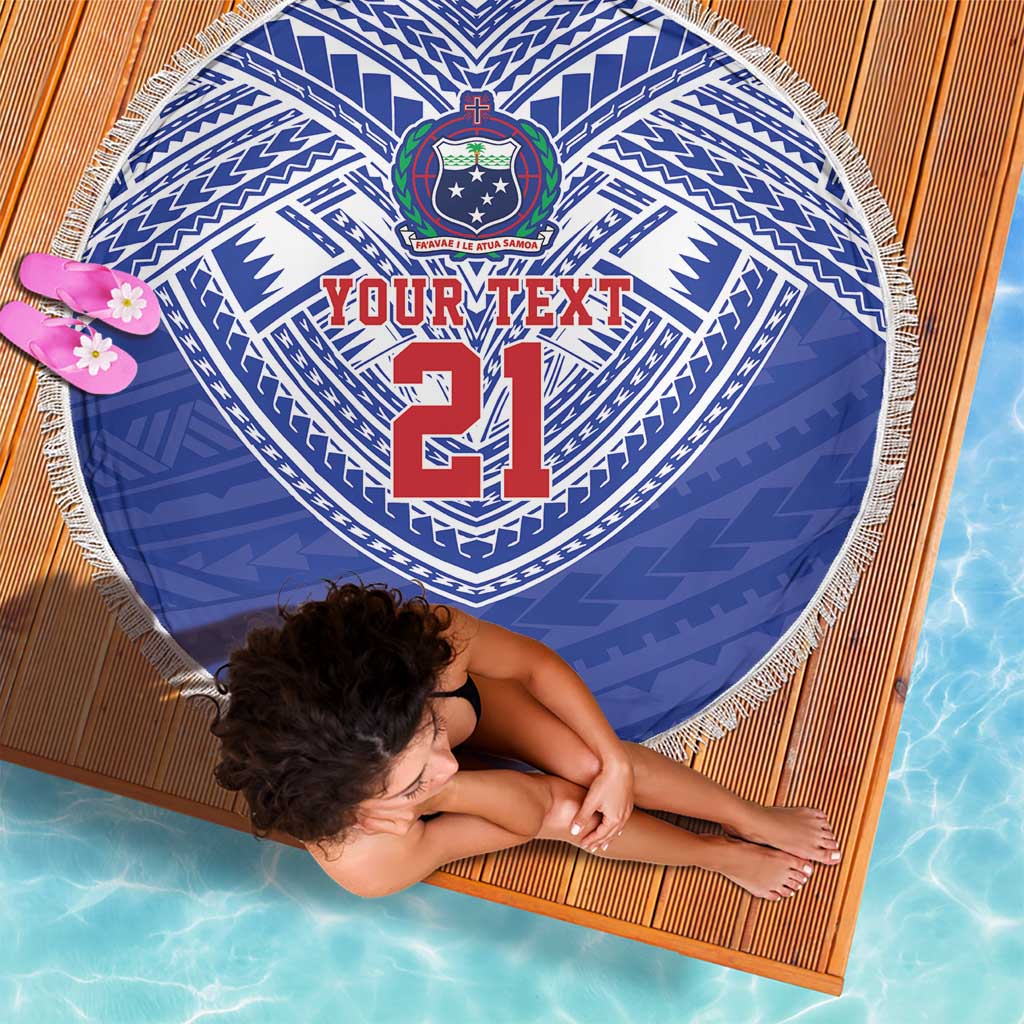 Manu Samoa Pacific Samoa Rugby Custom Beach Blanket Polynesian Pattern LT9 - Polynesian Pride