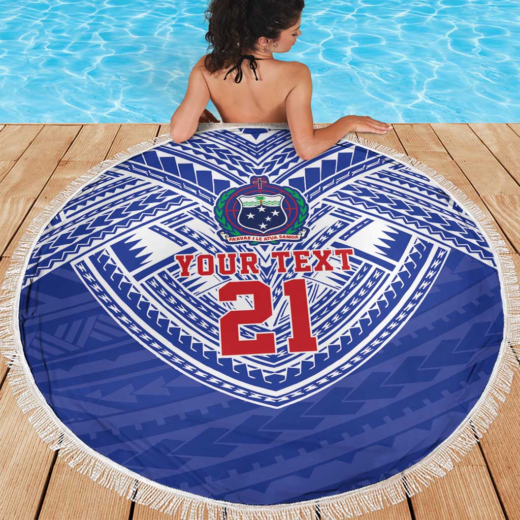 Manu Samoa Pacific Samoa Rugby Custom Beach Blanket Polynesian Pattern LT9 - Polynesian Pride