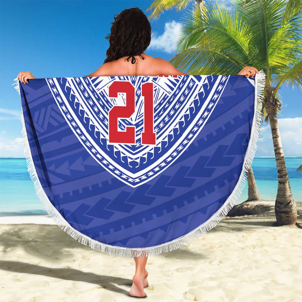 Manu Samoa Pacific Samoa Rugby Custom Beach Blanket Polynesian Pattern LT9 - Polynesian Pride
