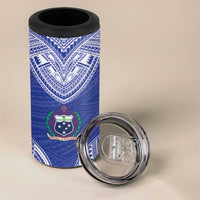 Manu Samoa Pacific Samoa Rugby Custom 4 in 1 Can Cooler Tumbler Polynesian Pattern LT9 - Polynesian Pride