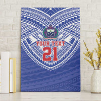 Manu Samoa Pacific Samoa Rugby Custom Canvas Wall Art Polynesian Pattern LT9 Without Frame Blue - Polynesian Pride