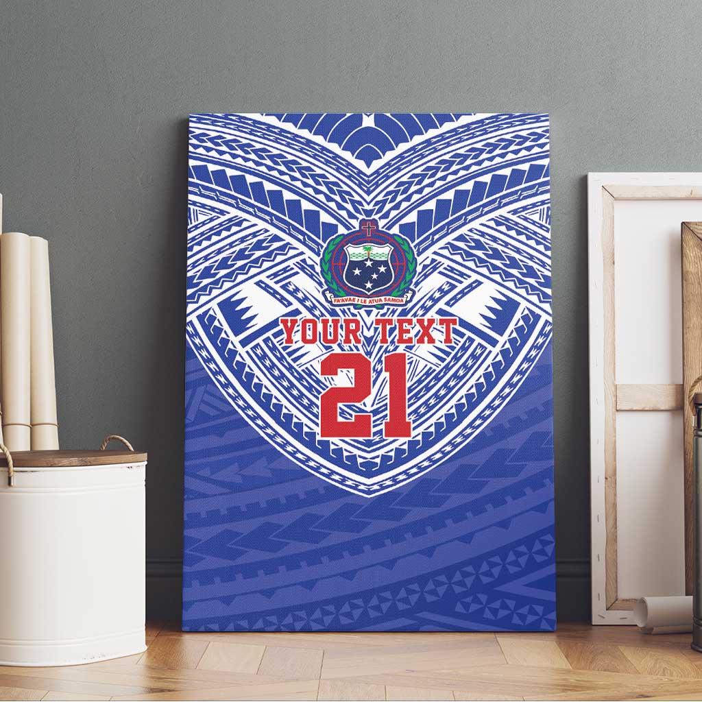 Manu Samoa Pacific Samoa Rugby Custom Canvas Wall Art Polynesian Pattern LT9 - Polynesian Pride