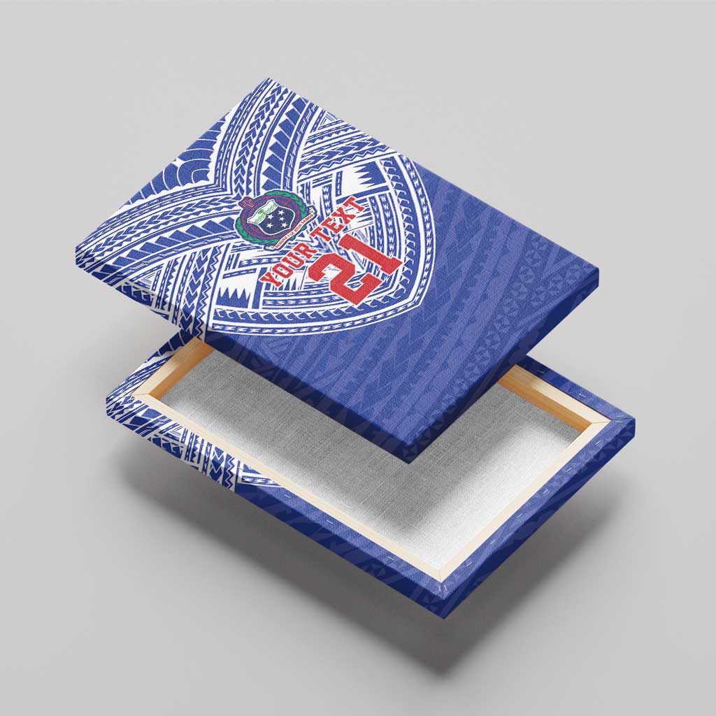 Manu Samoa Pacific Samoa Rugby Custom Canvas Wall Art Polynesian Pattern LT9 - Polynesian Pride