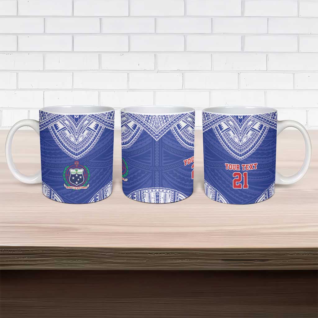 Manu Samoa Pacific Samoa Rugby Custom Ceramic Mug Polynesian Pattern LT9 - Polynesian Pride