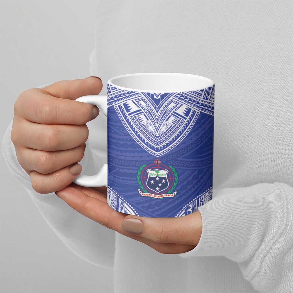 Manu Samoa Pacific Samoa Rugby Custom Ceramic Mug Polynesian Pattern LT9 - Polynesian Pride