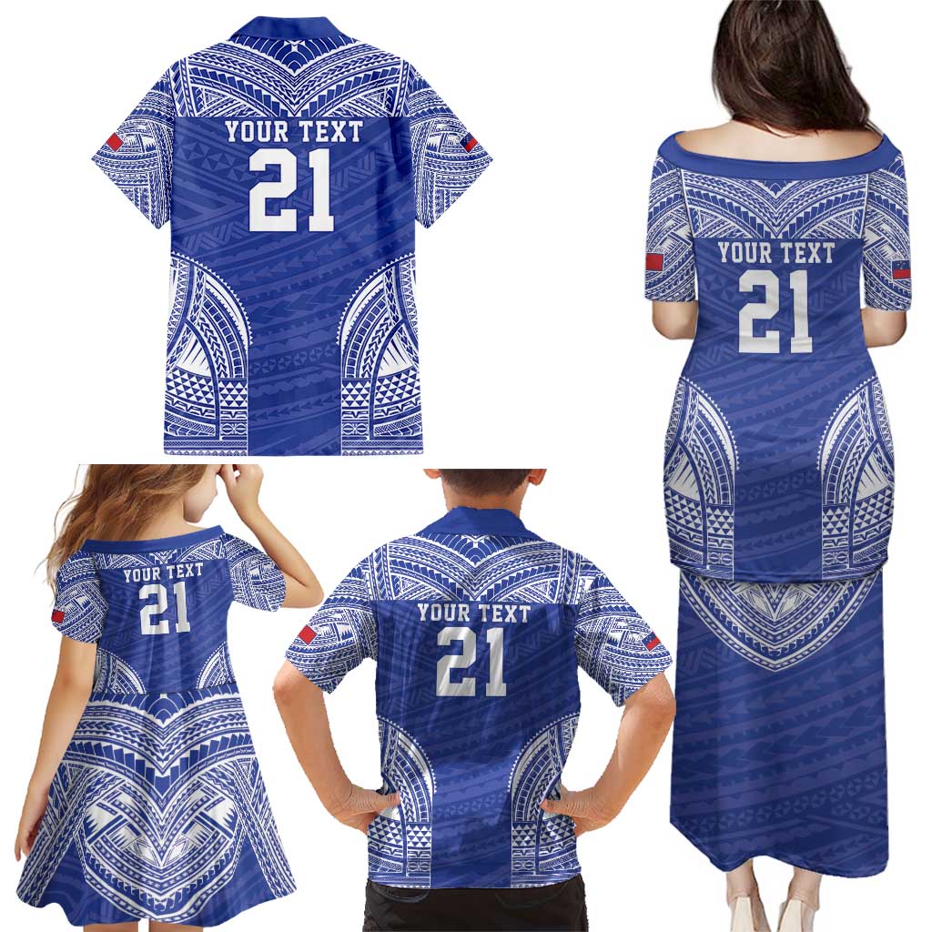 Manu Samoa Pacific Samoa Rugby Custom Family Matching Puletasi and Hawaiian Shirt Polynesian Pattern