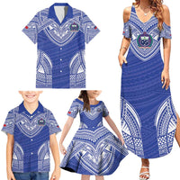 Manu Samoa Pacific Samoa Rugby Custom Family Matching Summer Maxi Dress and Hawaiian Shirt Polynesian Pattern