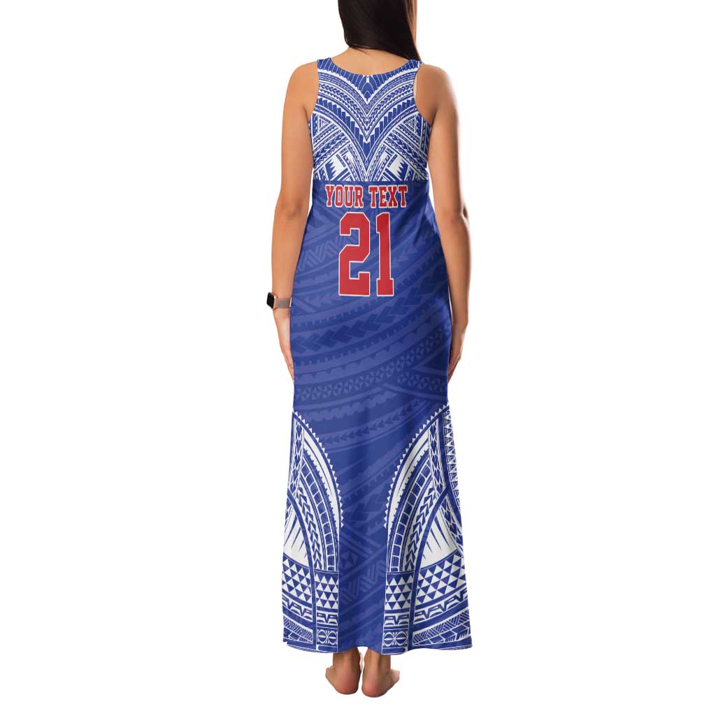 Manu Samoa Pacific Samoa Rugby Custom Family Matching Tank Maxi Dress and Hawaiian Shirt Polynesian Pattern