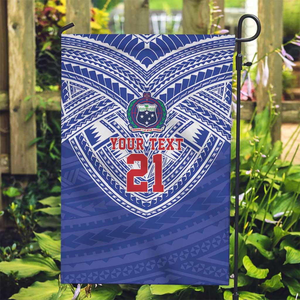 Manu Samoa Pacific Samoa Rugby Custom Garden Flag Polynesian Pattern