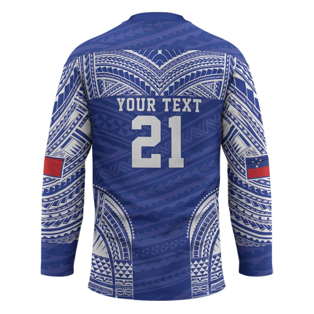 Manu Samoa Pacific Samoa Rugby Custom Hockey Jersey Polynesian Pattern LT9 - Polynesian Pride