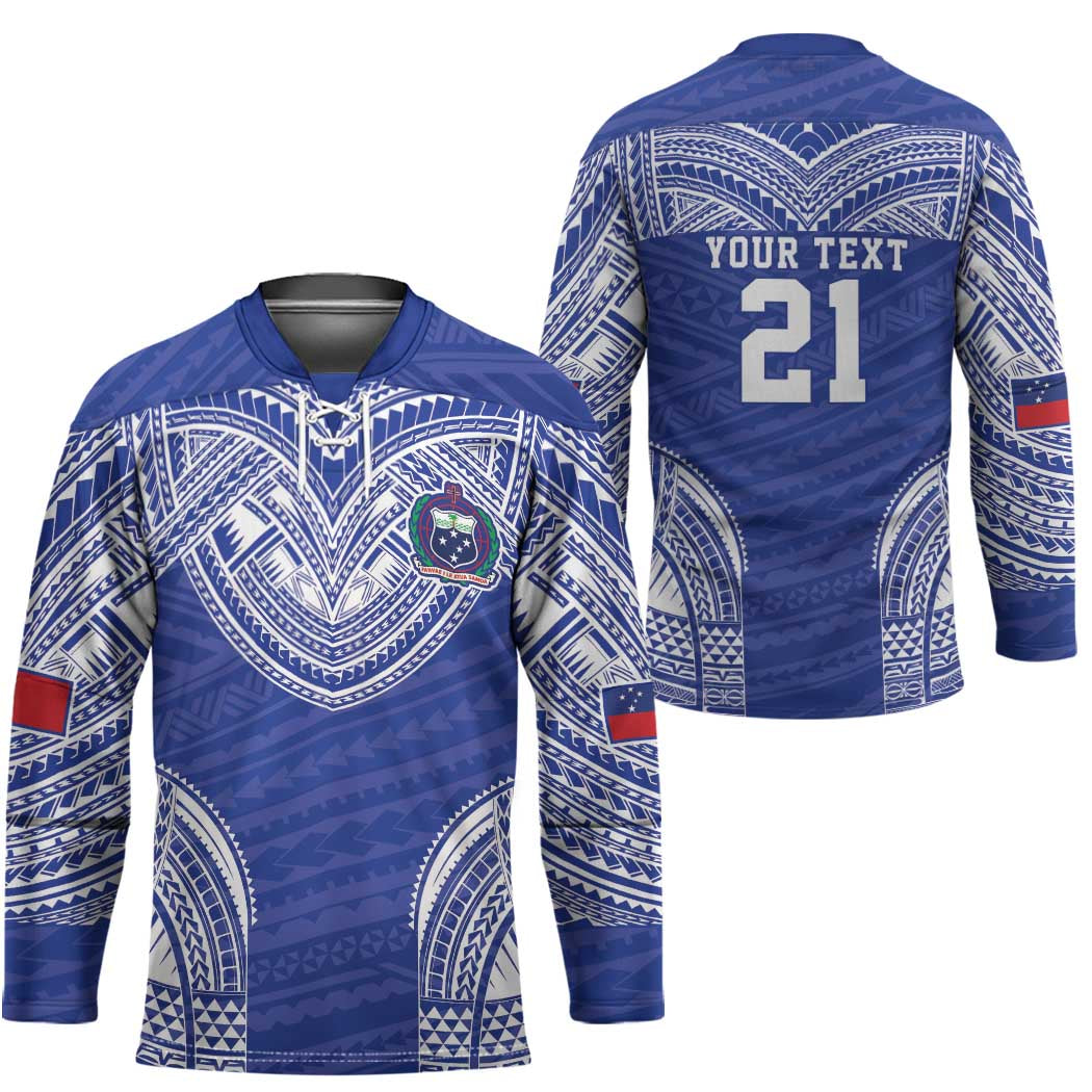 Manu Samoa Pacific Samoa Rugby Custom Hockey Jersey Polynesian Pattern LT9 - Polynesian Pride