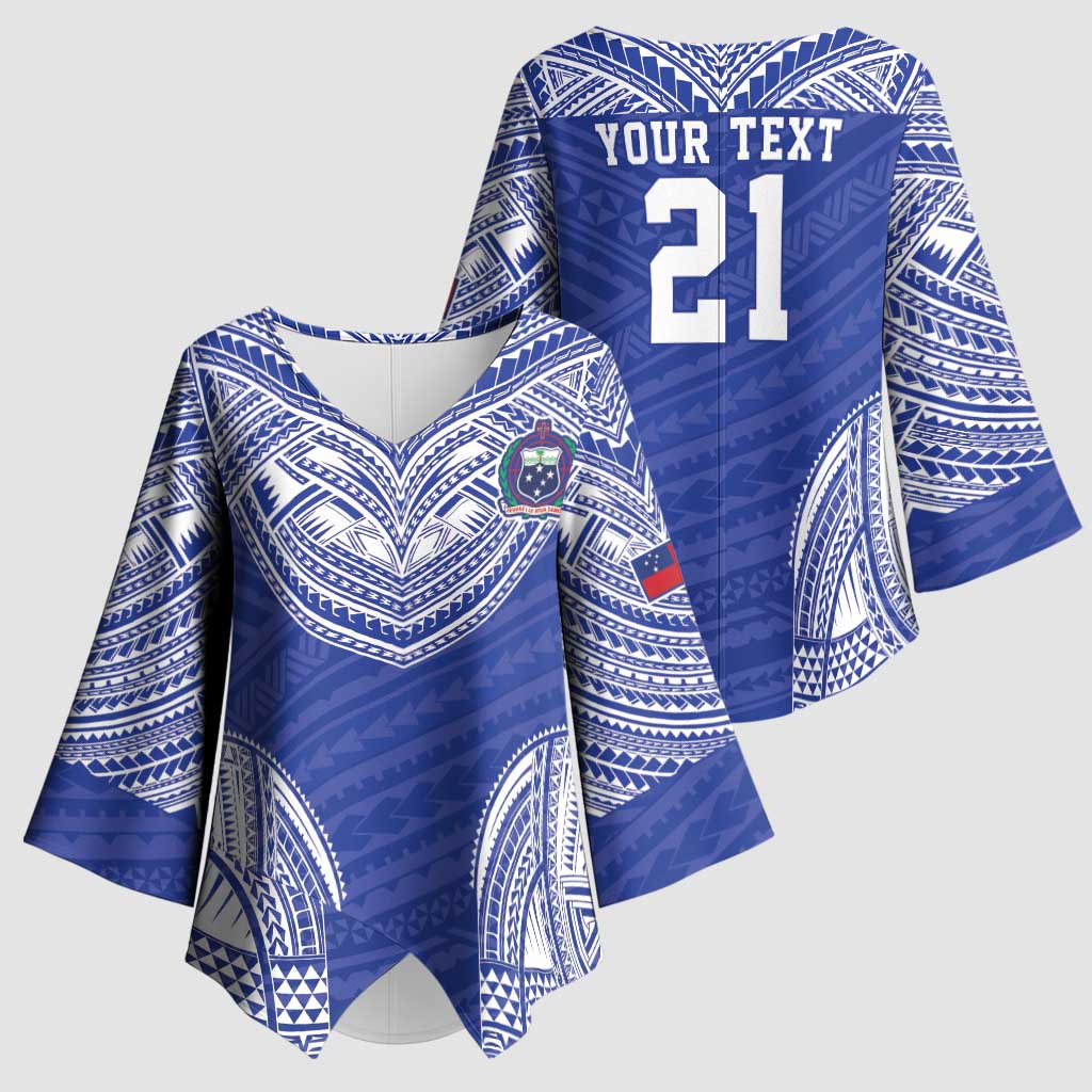 Manu Samoa Pacific Samoa Rugby Custom Kimono Sleeve Blouse Polynesian Pattern LT9 - Polynesian Pride