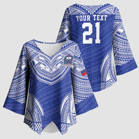 Manu Samoa Pacific Samoa Rugby Custom Kimono Sleeve Blouse Polynesian Pattern LT9 - Polynesian Pride