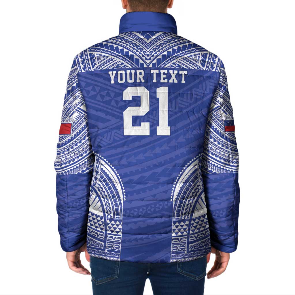 Manu Samoa Pacific Samoa Rugby Custom Padded Jacket Polynesian Pattern LT9 - Polynesian Pride