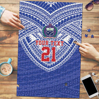 Manu Samoa Pacific Samoa Rugby Custom Puzzle Polynesian Pattern LT9 Blue - Polynesian Pride