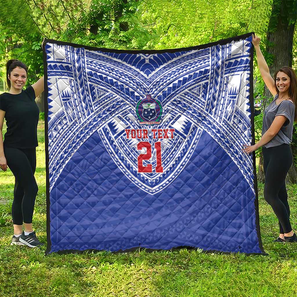 Manu Samoa Pacific Samoa Rugby Custom Quilt Polynesian Pattern