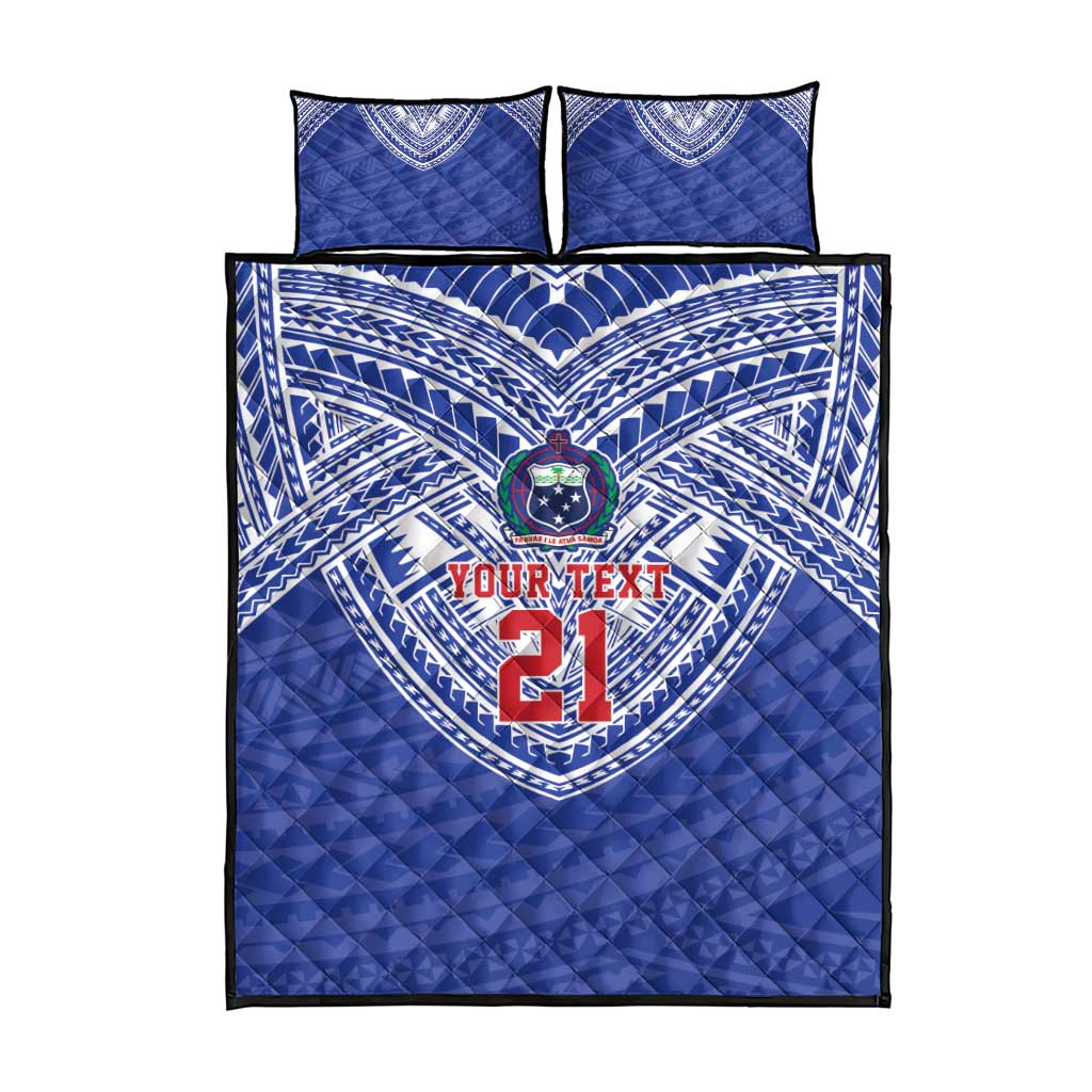 Manu Samoa Pacific Samoa Rugby Custom Quilt Bed Set Polynesian Pattern