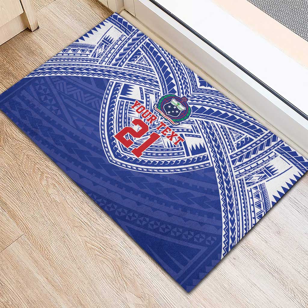 Manu Samoa Pacific Samoa Rugby Custom Rubber Doormat Polynesian Pattern LT9 - Polynesian Pride