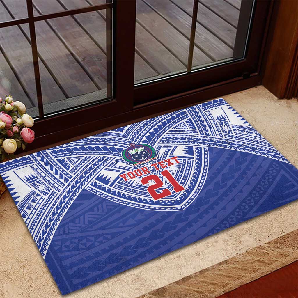 Manu Samoa Pacific Samoa Rugby Custom Rubber Doormat Polynesian Pattern LT9 - Polynesian Pride