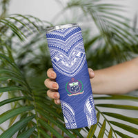 Manu Samoa Pacific Samoa Rugby Custom Skinny Tumbler Polynesian Pattern