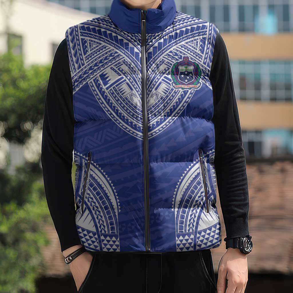 Manu Samoa Pacific Samoa Rugby Custom Sleeveless Puffer Jacket Polynesian Pattern LT9 - Polynesian Pride