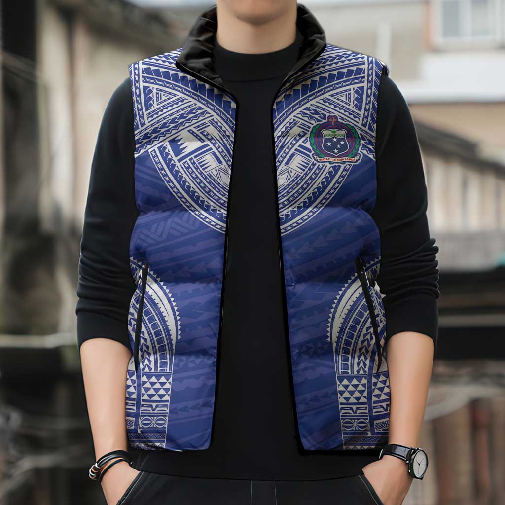 Manu Samoa Pacific Samoa Rugby Custom Sleeveless Puffer Jacket Polynesian Pattern LT9 - Polynesian Pride