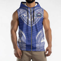 Manu Samoa Pacific Samoa Rugby Custom Sleeveless Zip Hoodie Polynesian Pattern - Polynesian Pride