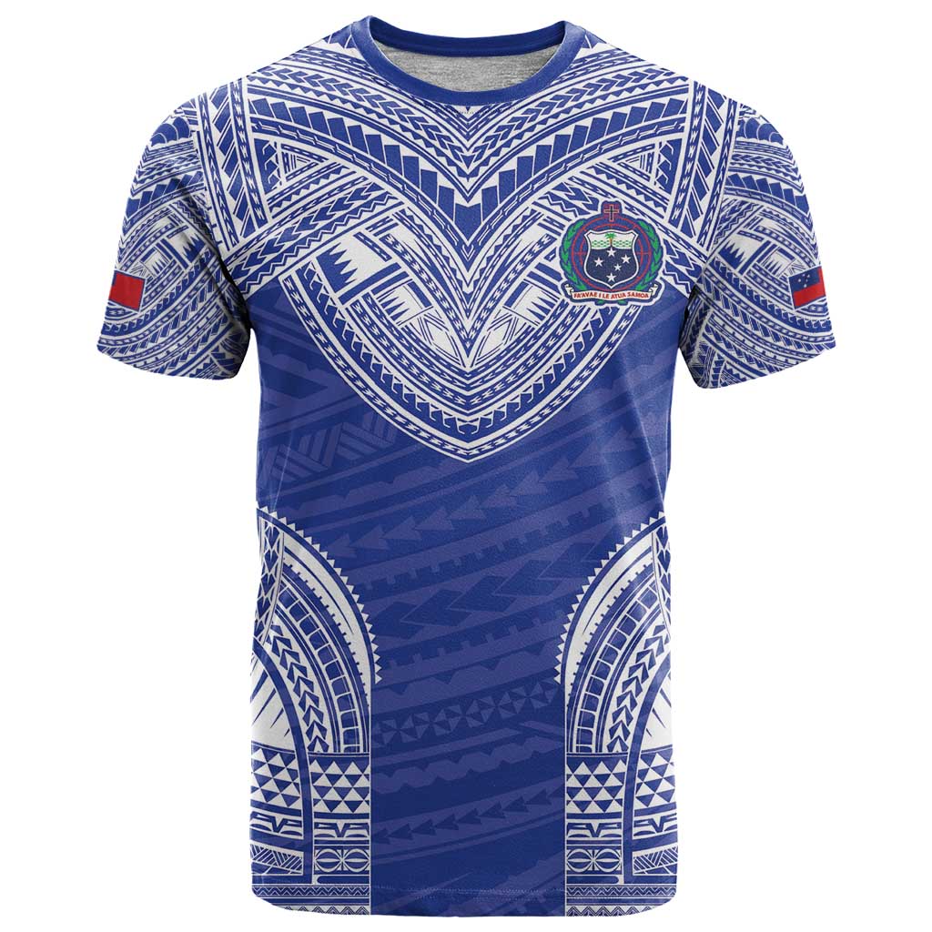 Manu Samoa Pacific Samoa Rugby Custom T Shirt Polynesian Pattern