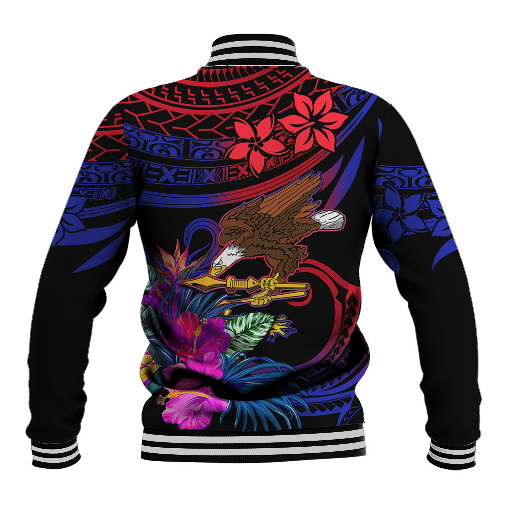American Samoa Baseball Jacket Manu'a Cession Day Polynesian Tribal LT9 - Polynesian Pride