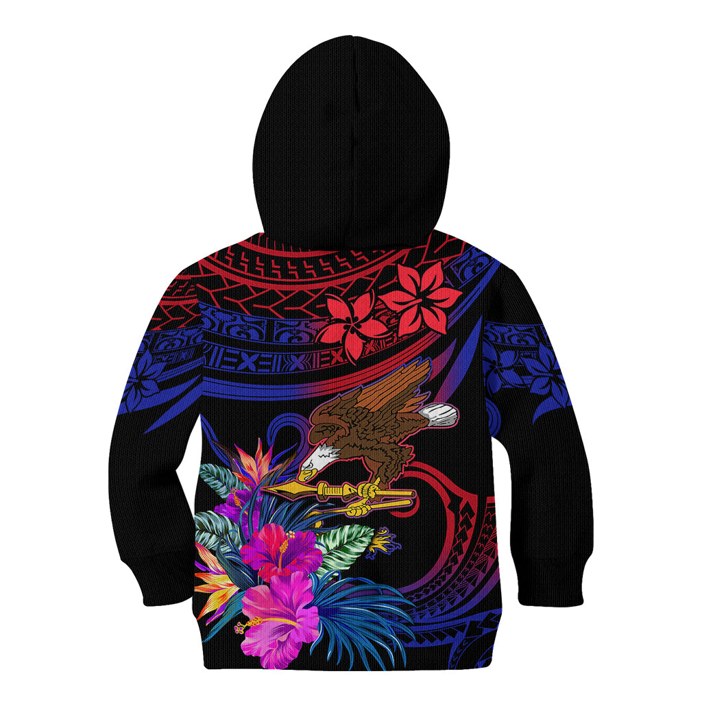 Custom American Samoa Kid Hoodie Manu'a Cession Day Polynesian Tribal LT9 - Polynesian Pride