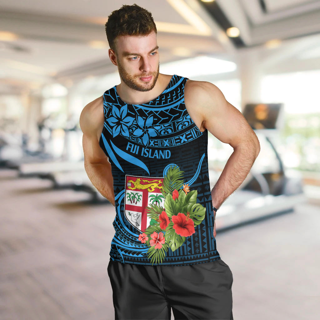 Fiji Islands Men Tank Top With Polynesian Tribal Happy National Day LT9 - Polynesian Pride