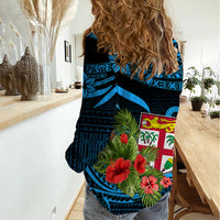 Fiji Islands Women Casual Shirt With Polynesian Tribal Happy National Day LT9 - Polynesian Pride