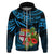 Custom Fiji Islands Hoodie With Polynesian Tribal Happy National Day LT9 Zip Hoodie Blue - Polynesian Pride