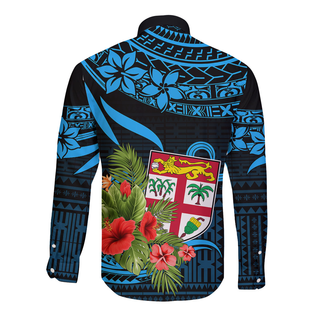 Custom Fiji Islands Long Sleeve Button Shirt With Polynesian Tribal Happy National Day LT9 - Polynesian Pride