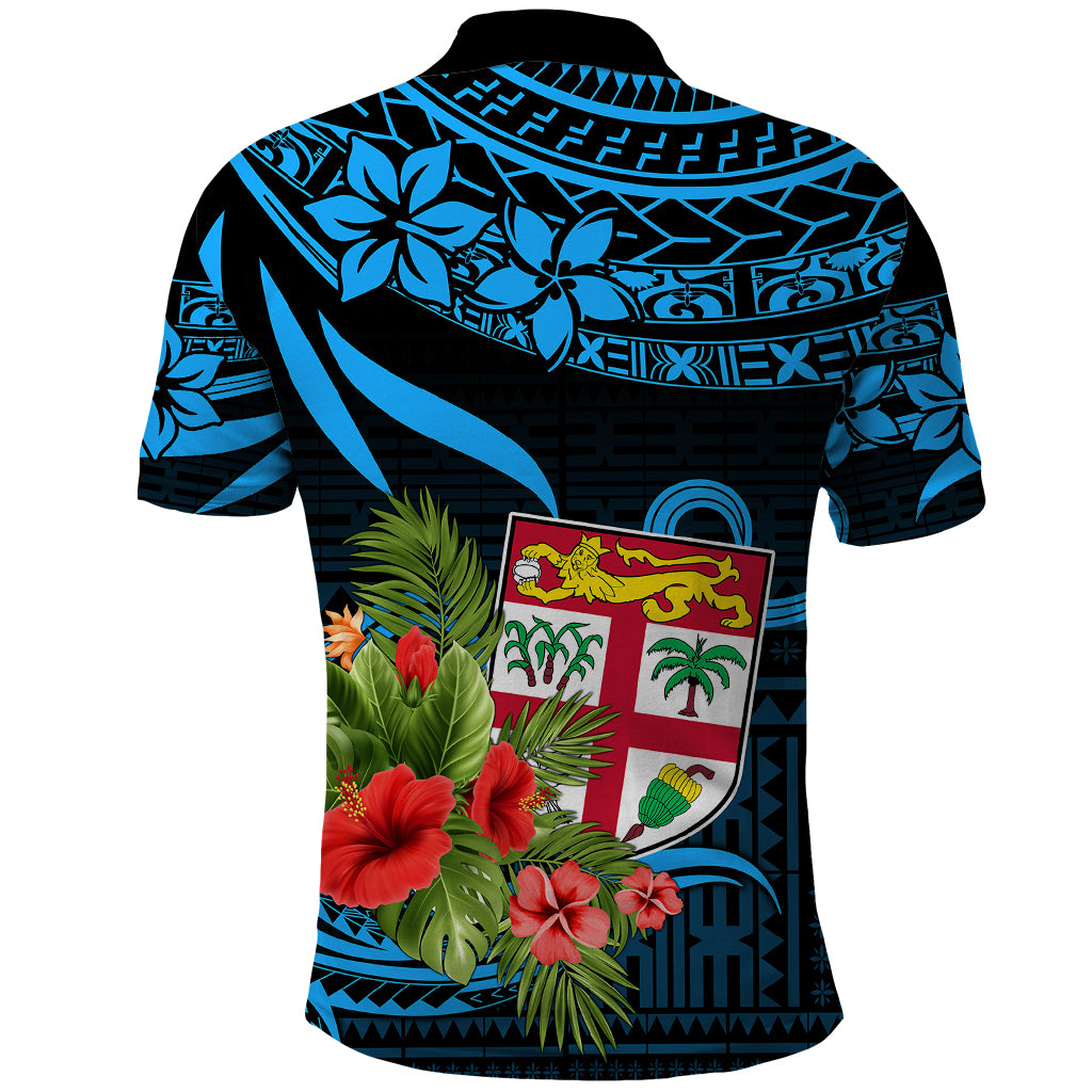 Custom Fiji Islands Polo Shirt With Polynesian Tribal Happy National Day LT9 - Polynesian Pride