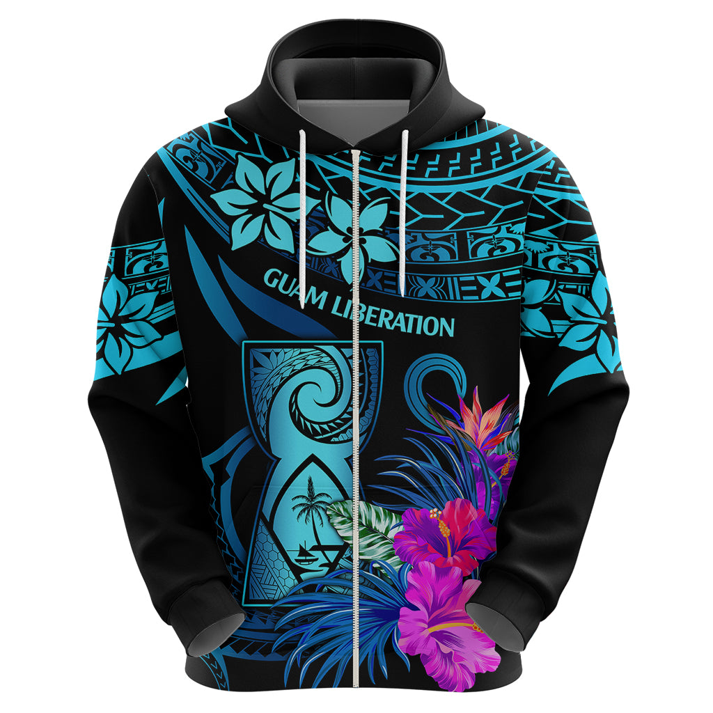 Polynesian Guam Hoodie With Latte Stone Happy Liberation Day LT9 - Polynesian Pride