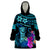 Polynesian Guam Wearable Blanket Hoodie With Latte Stone Happy Liberation Day LT9 One Size Blue - Polynesian Pride