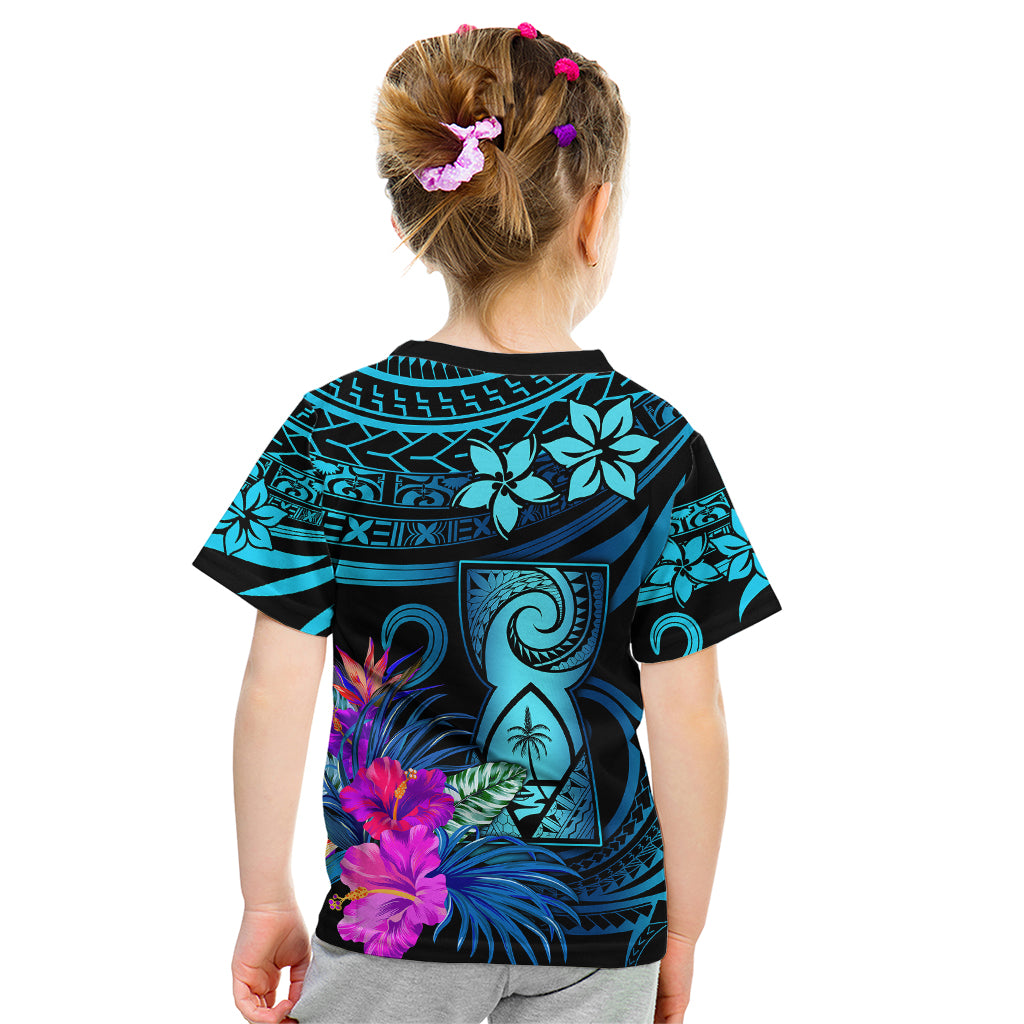 Custom Polynesian Guam Kid T Shirt With Latte Stone Happy Liberation Day LT9 - Polynesian Pride
