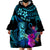 Custom Polynesian Guam Wearable Blanket Hoodie With Latte Stone Happy Liberation Day LT9 - Polynesian Pride