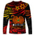 PNG Remembrance Day Long Sleeve Shirt Polynesian Tribal and Poppy LT9 - Polynesian Pride