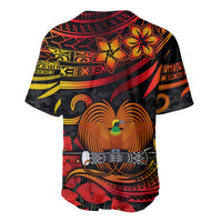 Custom PNG Remembrance Day Baseball Jersey Polynesian Tribal and Poppy LT9 - Polynesian Pride