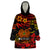 Custom PNG Remembrance Day Wearable Blanket Hoodie Polynesian Tribal and Poppy LT9 One Size Red - Polynesian Pride