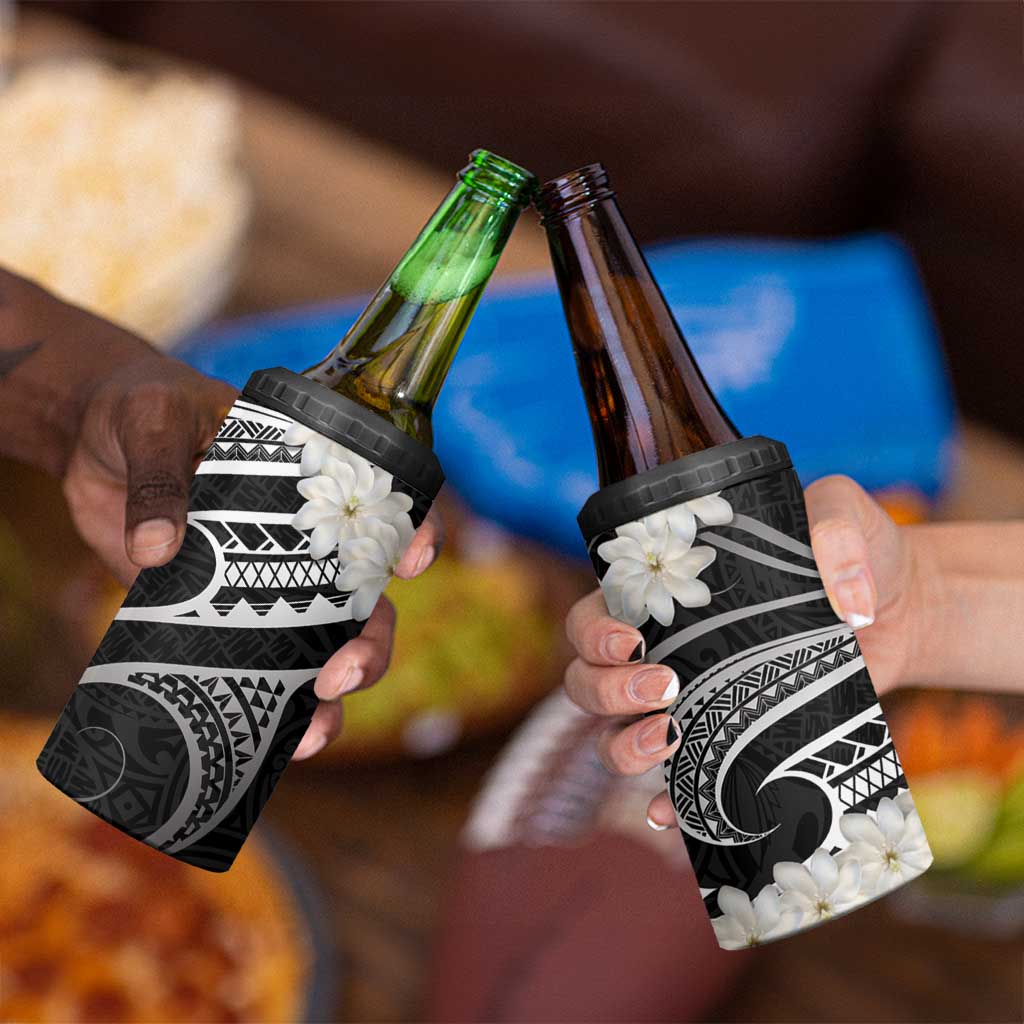 White Sunday Tokelau Gardenia Thunbergia 4 in 1 Can Cooler Tumbler Fakamalo Atu Kia Te Koutou Uma