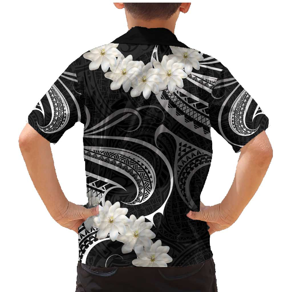 White Sunday Tokelau Gardenia Thunbergia Family Matching Mermaid Dress and Hawaiian Shirt Fakamalo Atu Kia Te Koutou Uma