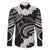 White Sunday Tokelau Gardenia Thunbergia Family Matching Off Shoulder Short Dress and Hawaiian Shirt Fakamalo Atu Kia Te Koutou Uma