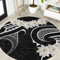 White Sunday Tokelau Gardenia Thunbergia Round Carpet Fakamalo Atu Kia Te Koutou Uma
