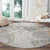 Tokelau Gardenia Thunbergia Round Carpet Black Polynesian Art Vibe